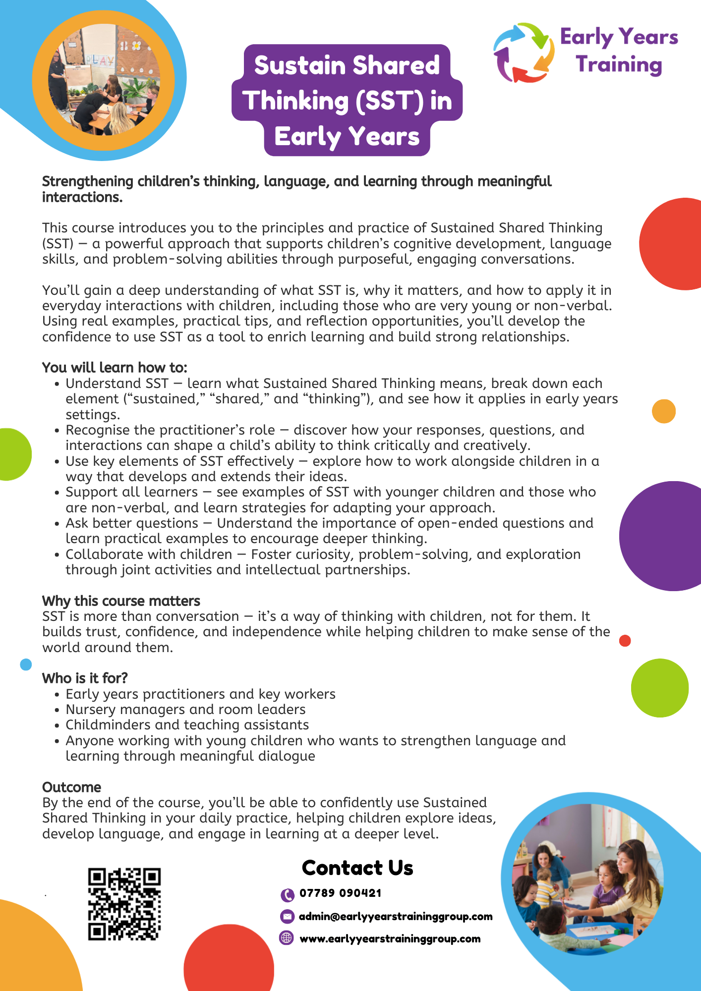 Sustained Shared Thinking (SST) in Early Years - Face-to-Face