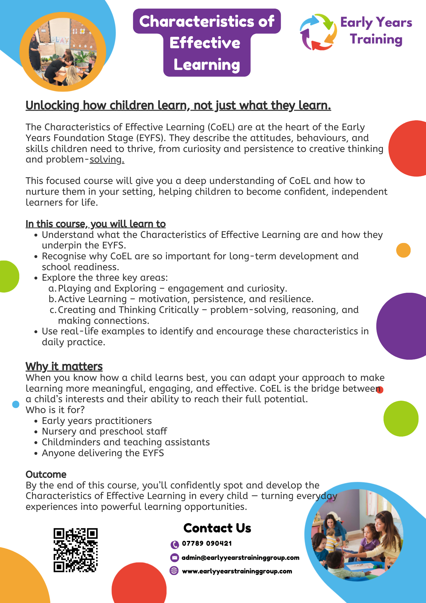 Characteristics of Effective Learning (CoEL) - Face-to-Face
